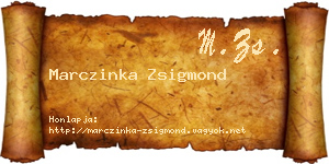 Marczinka Zsigmond névjegykártya